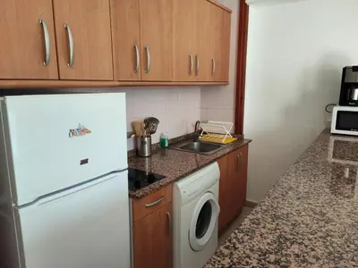 Una cocina o zona de cocina en one bedroom apartment in Playa del Ingles