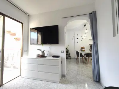 Una televisión o centro de entretenimiento en Vivienda Agaete Parque
