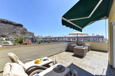 Un balcón o terraza de Penthouse Daniela in Puerto Mogan IX