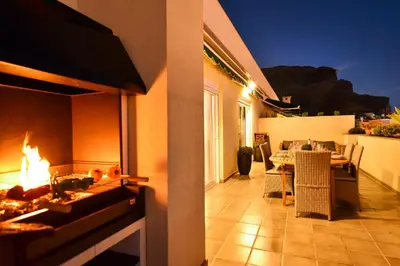 Un balcón o terraza de Luxury Penthouse Mogan VII