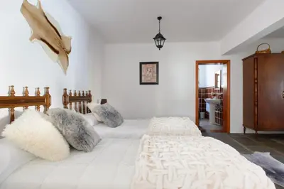 Cama o camas de una habitación en Las Esterlicias ( Villa Rural Ecológica )