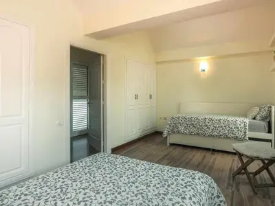 Cama o camas de una habitación en Villa Nuria, con piscina privada
