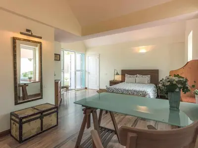 Cama o camas de una habitación en Villa Nuria, con piscina privada