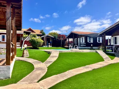 Jardín al aire libre en Casa Inmaculada Cabañas Mini Complejo Entero