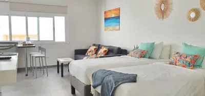 Cama o camas de una habitación en HD Mogán Coral Apartments