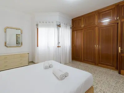 Cama o camas de una habitación en Huge Balcony over Las Canteras By CanariasGetaway