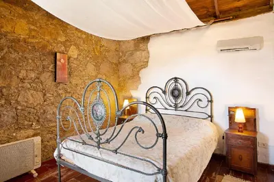 Cama o camas de una habitación en Casa Rural - Ländliches Haus, Pepita La De Las Flores