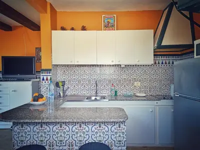Una cocina o zona de cocina en Casita de la Playa, La Aldea de San Nicolás