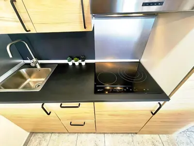 Una cocina o zona de cocina en Seaview Friendly Holiday Home 8