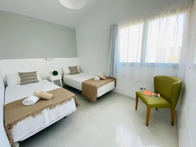 Cama o camas de una habitación en Villa Lucia by SunHousesCanarias with private pool
