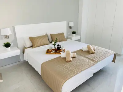Cama o camas de una habitación en Villa Lucia by SunHousesCanarias with private pool