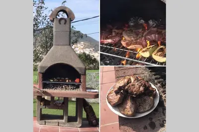 Barbacoa disponible para clientes en la villa