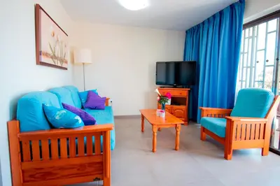 Una televisión o centro de entretenimiento en Apartamento en Las Flores I
