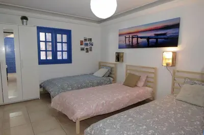 Cama o camas de una habitación en Casa con piscina privada en Cercados de Espino