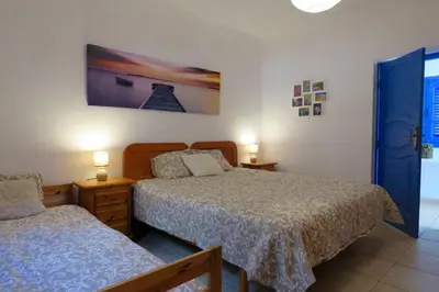 Cama o camas de una habitación en Casa con piscina privada en Cercados de Espino