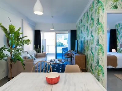 Cama o camas de una habitación en Amazónico Playa de Mogán