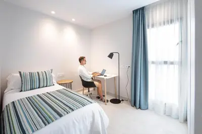 Cama o camas de una habitación en ART en Las Palmas - Viviendas Vacacionales