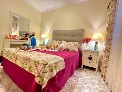 Cama o camas de una habitación en EmyCanarias Primera Línea De Playa