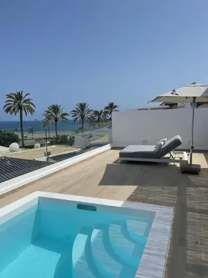 Piscina en o cerca de Pasitoblanco Porto Mare 45 Seaview Villa prívate heated pool