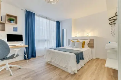 Cama o camas de una habitación en Studio La Puntilla