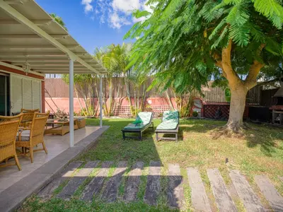 Jardín al aire libre en Bungalow Maspalomas Leticia
