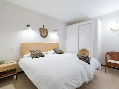 Cama o camas de una habitación en Bungalow Maspalomas Leticia