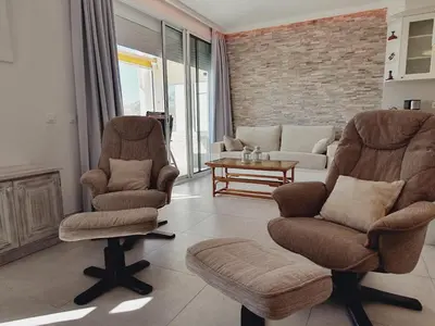 Zona de estar de Spacious Apartment with Sea view