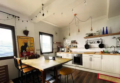 Una cocina o zona de cocina en Villa Atlántida. Precioso apartamento con ventanas al mar