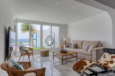 Zona de estar de Portomare Delight Private pool & Seaviews Pasito Blanco