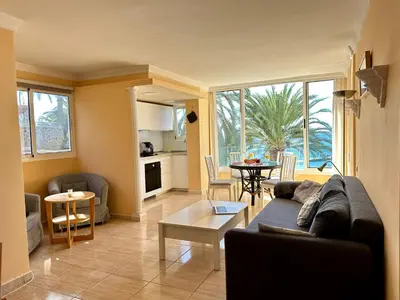 Una cocina o zona de cocina en 1 Schlafzimmer Ferienwohnung am Strand