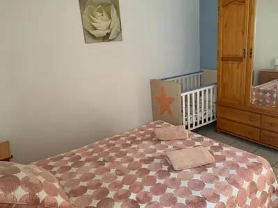 Cama o camas de una habitación en Apartamentos Mar Azul Arinaga