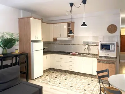 Una cocina o zona de cocina en Velarde Deluxe Beach Flat byCanary365