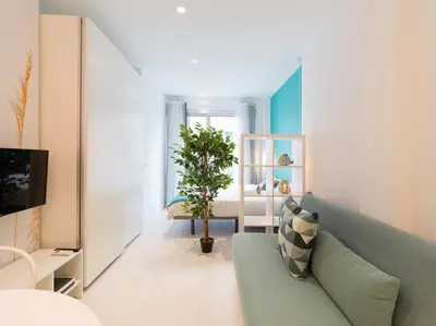 Una televisión o centro de entretenimiento en Fancy & Stylish studio by CanariasGetaway