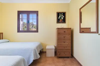 Cama o camas de una habitación en Villa Arrebol Azul