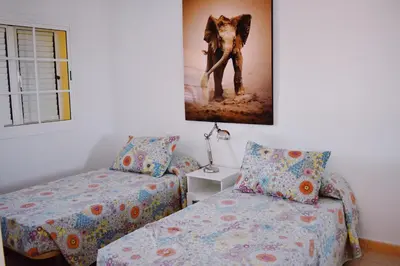 Cama o camas de una habitación en Duplex en Meloneras