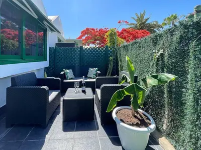 Jardín al aire libre en cozy & modern bungalow w/private garden bbq+wifi