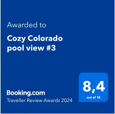Certificado, premio, señal o documento que está expuesto en Cozy Colorado pool view #3