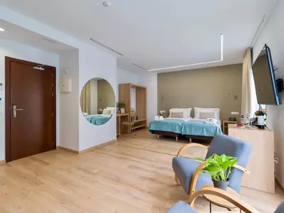 Cama o camas de una habitación en Hotel Emeté & Coworking by Airnest