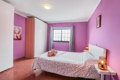 Cama o camas de una habitación en El Risco Double Bed Apart 2-BR