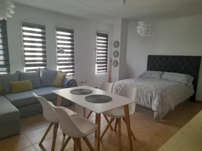 Cama o camas de una habitación en Apartamento Ocean