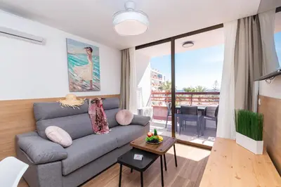 Zona de estar de Cozy Beach Holiday Home in Playa del Ingles
