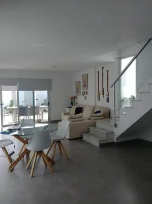 Zona de estar de Casa de Playa maravillosa en Taliarte