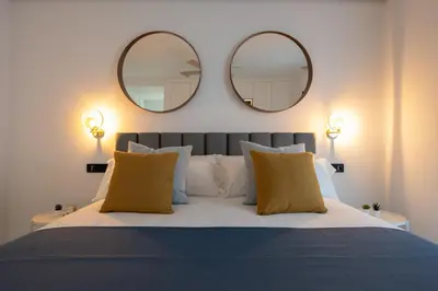 Cama o camas de una habitación en Fully refurbished house in 2022 - PRIVATE HEATED POOL - GRAN CANARIA STAYS