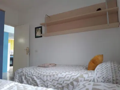 Cama o camas de una habitación en Apartamento La Aldea Pueblo Gran Canaria 2B