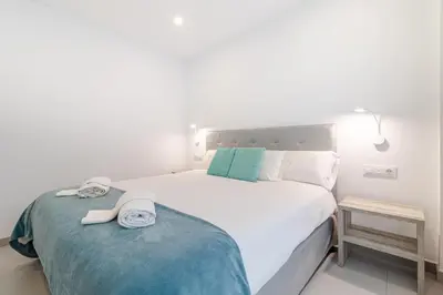 Cama o camas de una habitación en Modern Flat Las Canteras