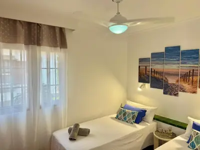 Cama o camas de una habitación en Bungalow Parque Golf by SunHousesCanarias