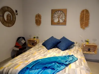 Cama o camas de una habitación en Ocean Rest Canteras Beach & Parking