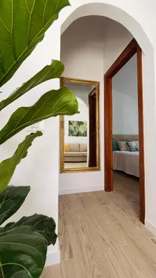 Cama o camas de una habitación en Jardín de La Suerte