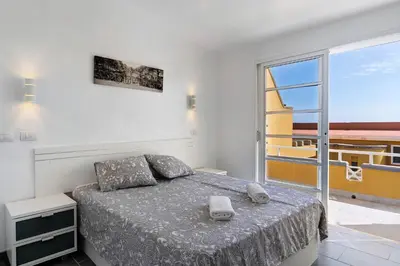Cama o camas de una habitación en Moderno Triplex Sonneland