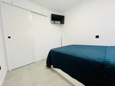 Cama o camas de una habitación en Apartamento Parque Jardín